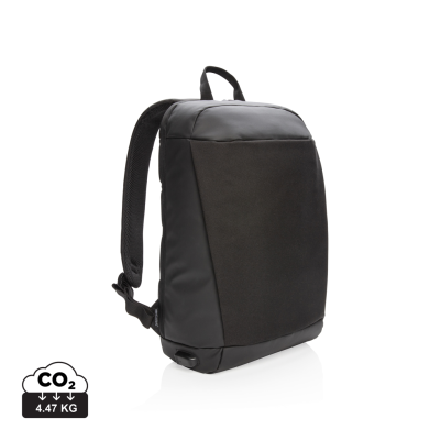 Picture of MADRID ANTI-THEFT RFID USB LAPTOP BACKPACK RUCKSACK PVC FREE in Black.