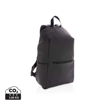 Picture of SMOOTH PU 15,6 INCH LAPTOP BACKPACK RUCKSACK in Black.