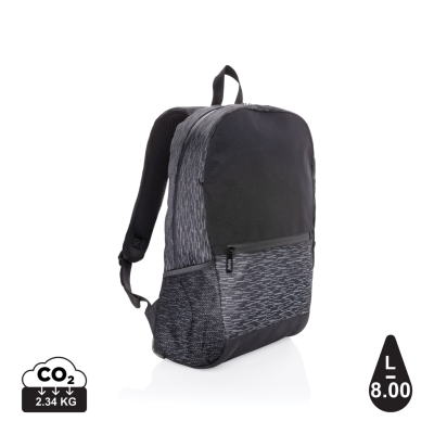 Picture of AWARE™ RPET REFLECTIVE LAPTOP BACKPACK RUCKSACK in Black.