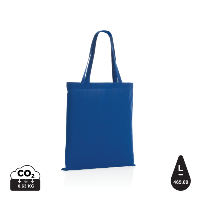IMPACT AWARE™ RECYCLED COTTON TOTE 145G in Blue.