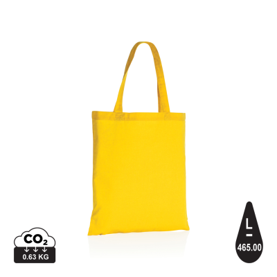 IMPACT AWARE™ RECYCLED COTTON TOTE 145G in Yellow.