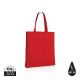 Picture of IMPACT AWARE™ RECYCLED COTTON TOTE W & BOTTOM 145G in Red