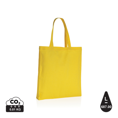 Picture of IMPACT AWARE™ RECYCLED COTTON TOTE With BOTTOM 145G in Yellow