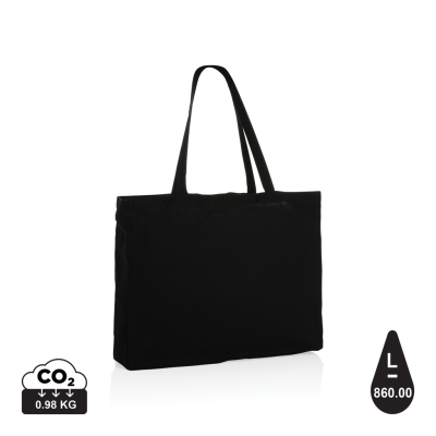 IMPACT AWARE™ RECYCLED COTTON SHOPPER 145G in Black.