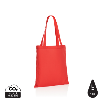 IMPACT AWARE™ RPET 190T TOTE BAG in Red.