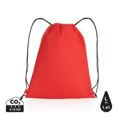 Picture of IMPACT AWARE™ RPET 190T DRAWSTRING BAG in Red