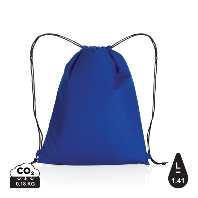 Picture of IMPACT AWARE™ RPET 190T DRAWSTRING BAG in Blue.