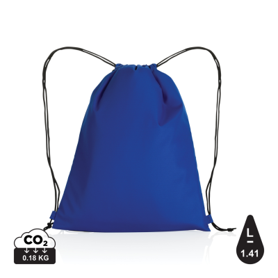 IMPACT AWARE™ RPET 190T DRAWSTRING BAG in Blue.