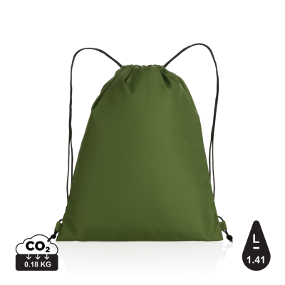 Picture of IMPACT AWARE™ RPET 190T DRAWSTRING BAG in Green.