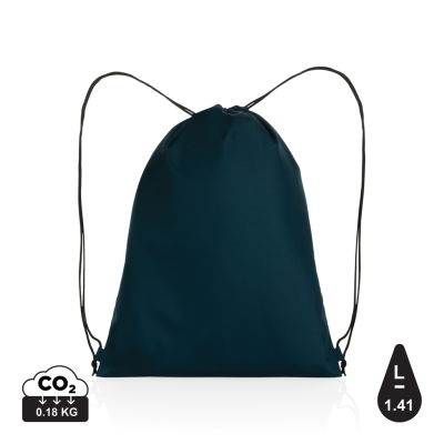 Picture of IMPACT AWARE™ RPET 190T DRAWSTRING BAG in Navy.