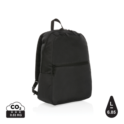 Picture of IMPACT AWARE™ RPET LIGHTWEIGHT BACKPACK RUCKSACK in Black.