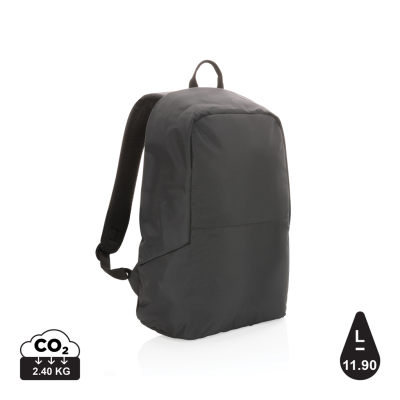 Picture of IMPACT AWARE™ RPET ANTI-THEFT BACKPACK RUCKSACK in Black.