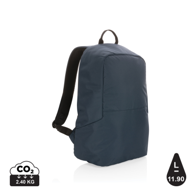 Picture of IMPACT AWARE™ RPET ANTI-THEFT BACKPACK RUCKSACK in Navy.