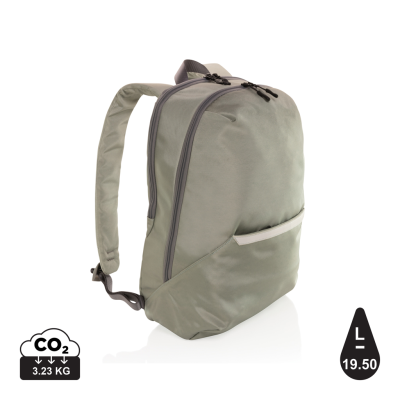 Picture of IMPACT AWARE™ 1200D 15,6 INCH MODERN LAPTOP BACKPACK RUCKSACK in Green-Grey.