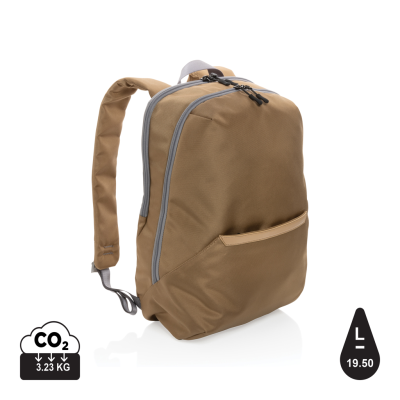 Picture of IMPACT AWARE™ 1200D 15,6 INCH MODERN LAPTOP BACKPACK RUCKSACK in Brown-Grey.
