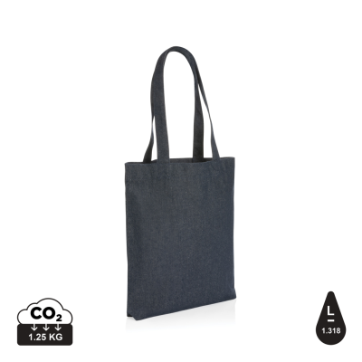 Picture of IMPACT AWARE™ RECYCLED DENIM TOTE in Blue.