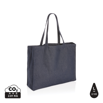 Picture of IMPACT AWARE™ RECYCLED DENIM SHOPPER in Blue.