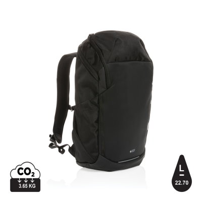 Picture of SWISS PEAK AWARE™ RPET 15,6 INCH BUSINESS BACKPACK RUCKSACK in Black.