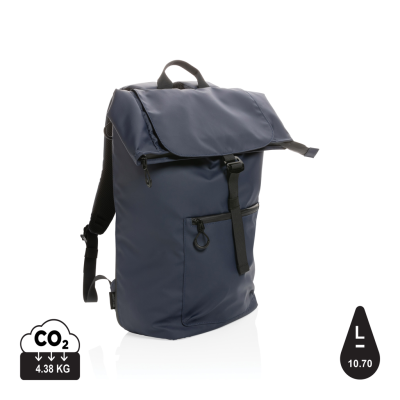 Picture of IMPACT AWARE™ RPET WATER RESISTANT 15,6 INCH LAPTOP BACKPACK RUCKSACK in Navy.