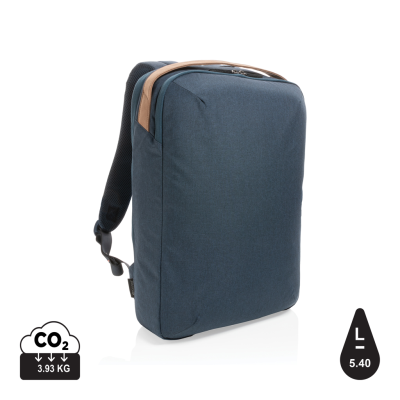 Picture of IMPACT AWARE™ 300D TWO TONE DELUXE 15,6 INCH LAPTOP BACKPACK RUCKSACK in Navy.