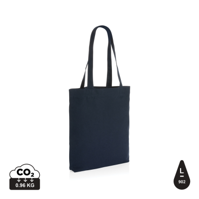 IMPACT AWARE™ 285GSM RCANVAS TOTE BAG UNDYED in Navy.