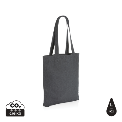 IMPACT AWARE™ 285GSM RCANVAS TOTE BAG UNDYED in Anthracite Grey.