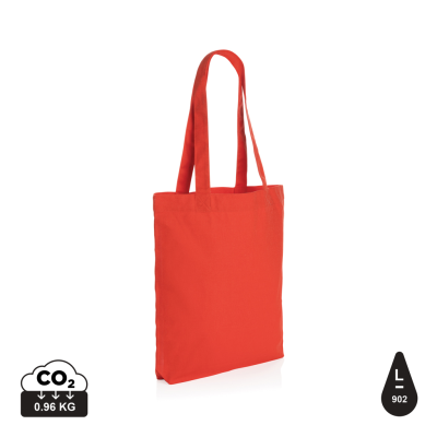 Picture of IMPACT AWARE™ 285 GSM RCANVAS TOTE BAG in Luscious Red.