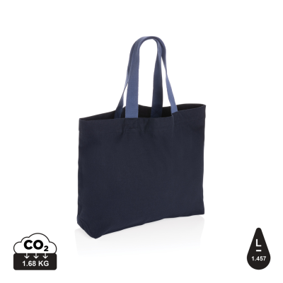 Picture of IMPACT AWARE™ 240 GSM RCANVAS LARGE TOTE UNDYED in Navy.