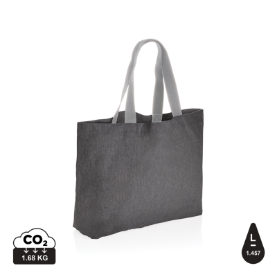 Picture of IMPACT AWARE™ 240 GSM RCANVAS LARGE TOTE UNDYED in Anthracite Grey.