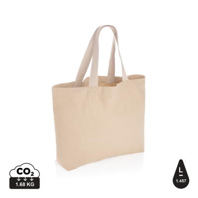 Picture of IMPACT AWARE™ 240 GSM RCANVAS LARGE TOTE UNDYED in Brown.