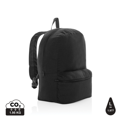 Picture of IMPACT AWARE™ 285 GSM RCANVAS BACKPACK RUCKSACK UNDYED in Black.