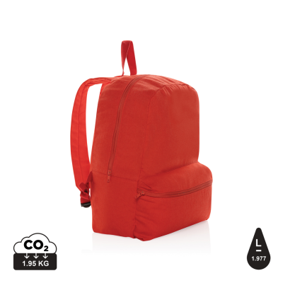 Picture of IMPACT AWARE™ 285 GSM RCANVAS BACKPACK RUCKSACK in Luscious Red.