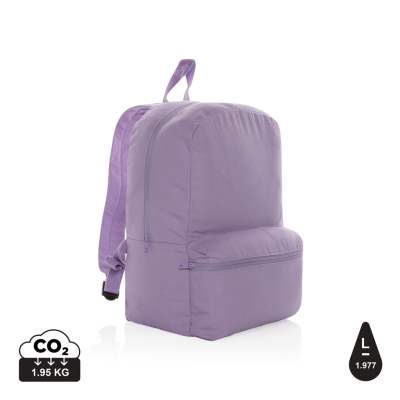 Picture of IMPACT AWARE™ 285 GSM RCANVAS BACKPACK RUCKSACK in Lavender.