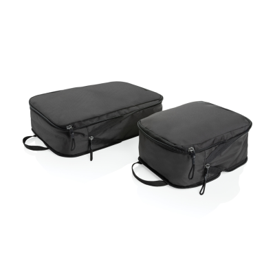 Picture of SWISS PEAK RIDGE AWARE™ RPET COMPRESSION TRAVEL CUBES 2PC in Black