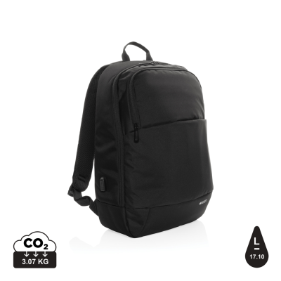 Picture of SWISS PEAK AWARE™ MODERN 15,6 INCH LAPTOP BACKPACK RUCKSACK in Black.