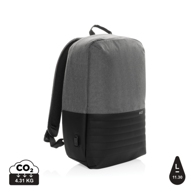 Picture of SWISS PEAK AWARE™ RFID ANTI-THEFT 15 LAPTOP BACKPACK RUCKSACK in Grey.