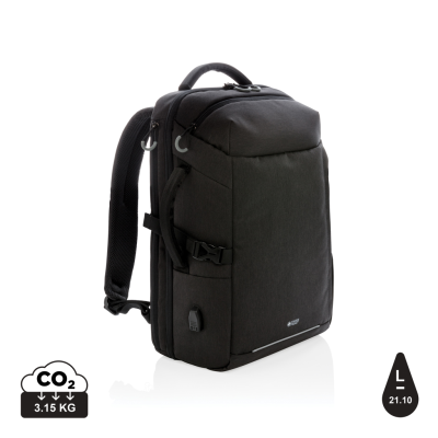 Picture of SWISS PEAK AWARE™ XXL WEEKEND TRAVEL BACKPACK RUCKSACK in Black.