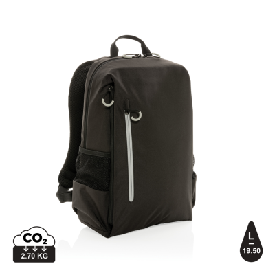 Picture of IMPACT AWARE™ LIMA 15,6 INCH RFID LAPTOP BACKPACK RUCKSACK in Black, White.