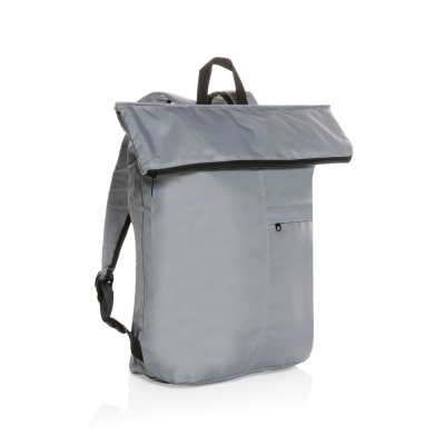 Picture of DILLON AWARE™ RPET LIGHWEIGHT FOLDING BACKPACK RUCKSACK in Grey