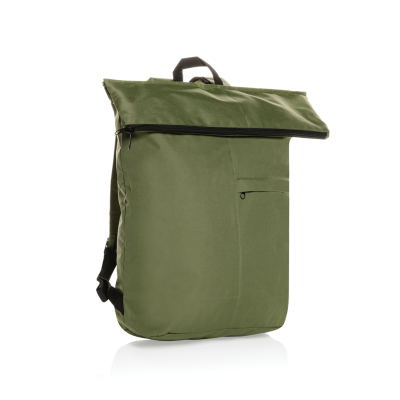 Picture of DILLON AWARE™ RPET LIGHTWEIGHT FOLDING BACKPACK RUCKSACK in Green.
