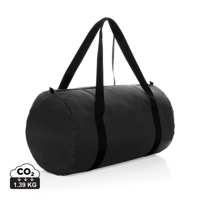 Picture of DILLON AWARE™ RPET FOLDING SPORTS BAG in Black