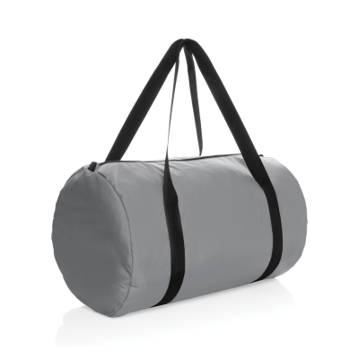 Picture of DILLON AWARE™ RPET FOLDING SPORTS BAG in Grey.