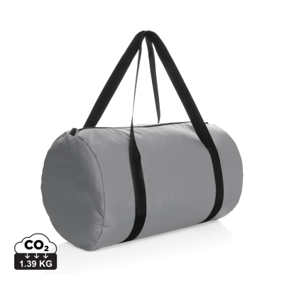 Picture of DILLON AWARE™ RPET FOLDING SPORTS BAG in Grey