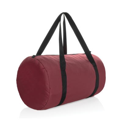 Picture of DILLON AWARE™ RPET FOLDING SPORTS BAG in Red.