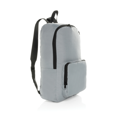 Picture of DILLON AWARE™ RPET FOLDING CLASSIC BACKPACK RUCKSACK in Grey.