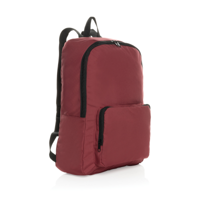 Picture of DILLON AWARE™ RPET FOLDING CLASSIC BACKPACK RUCKSACK in Red