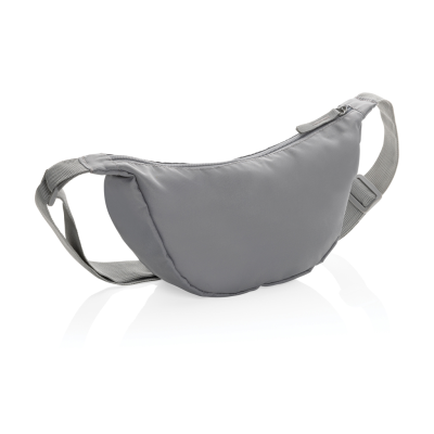 Picture of CRESCENT AWARE™ RPET HALF MOON SLING BAG in Silver Grey.
