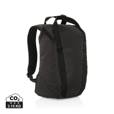 Picture of SIENNA AWARE™ RPET EVERYDAY 14 INCH LAPTOP BACKPACK RUCKSACK in Black.