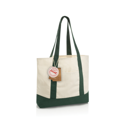 Picture of SHOP LOCAL AWARE™ RECYCLED COTTON 350GSM TOTE BAG in Green