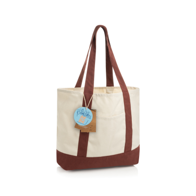 Picture of SHOP LOCAL AWARE™ RECYCLED COTTON 350GSM TOTE BAG in Burgundy